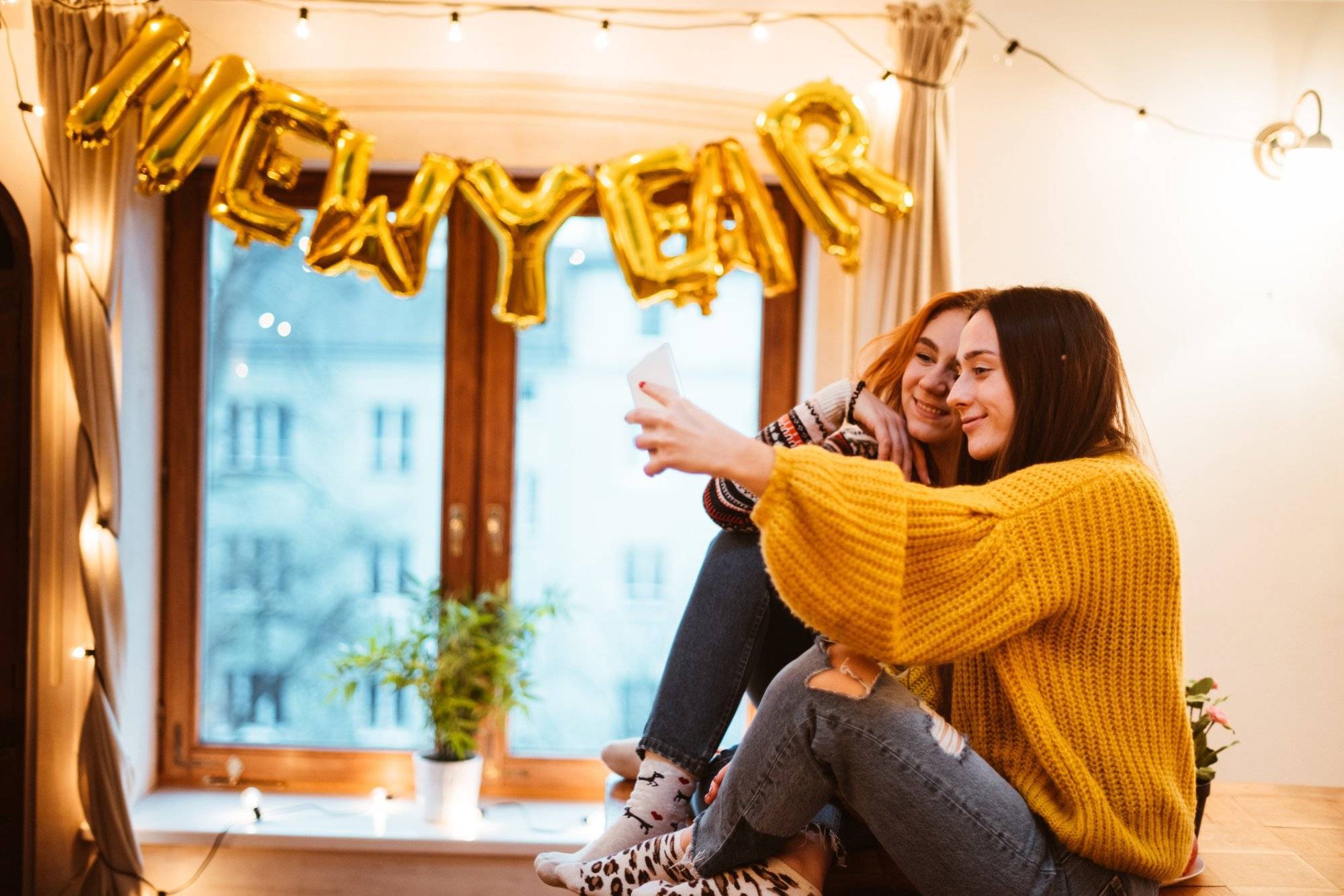 happiness friends take a selfie for the new year party Prep for New Years Eve 2022 in Grapevine at Park Place